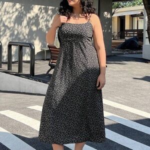 Black & White Floral Midi Maxi Dress